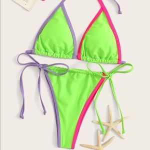 NWOT neon bikini